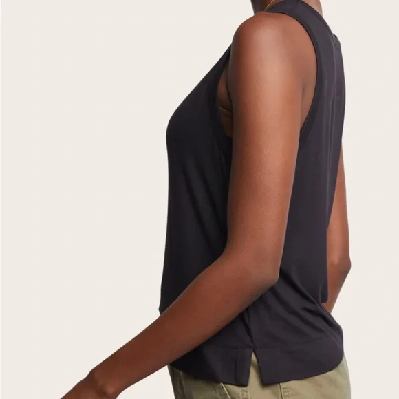 NWT ABLE Angela Drapey Tank in black - Picture 3 of 7